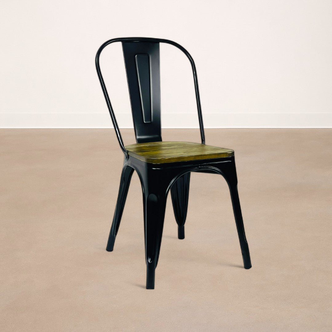 Silla de Comedor Lix Apilable Asiento en Madera
