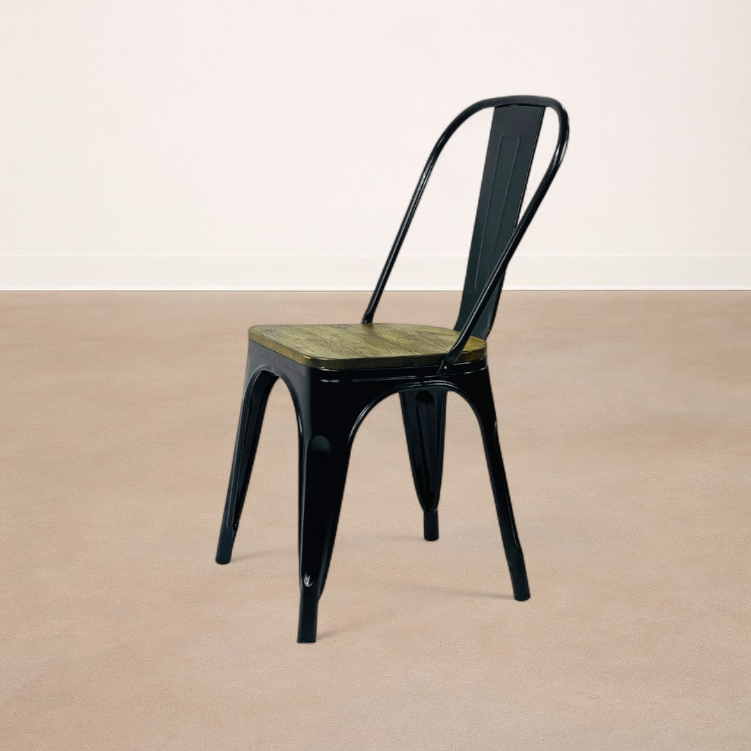 Silla de Comedor Lix Apilable Asiento en Madera