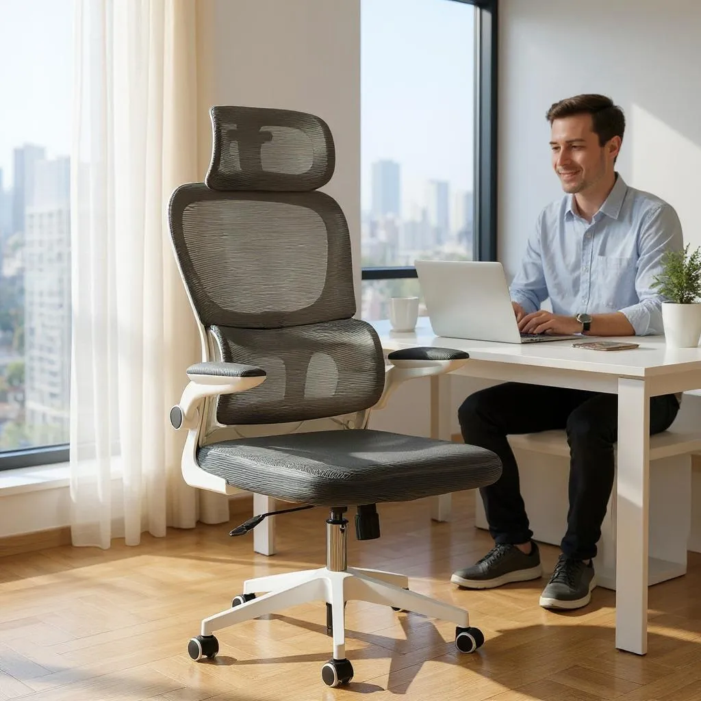 Silla Ejecutiva de Oficina Seúl Multi-regulable Gris/Negro