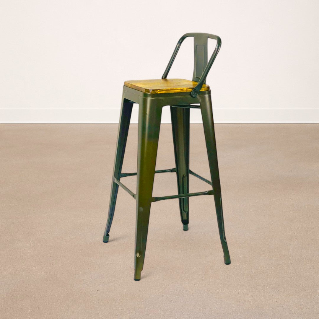 KIT X4 Taburete de Barra Lix Asiento en Madera