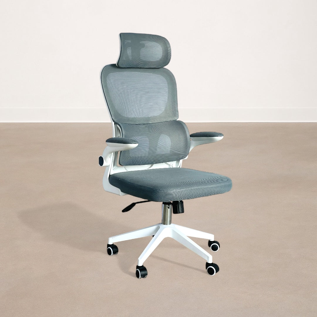 Silla Ejecutiva de Oficina Seúl Multi-regulable Gris/Blanco