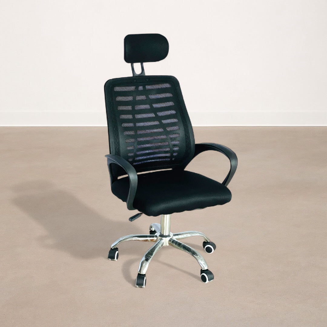 Silla de Oficina Ergonómica con Reposa Cabeza