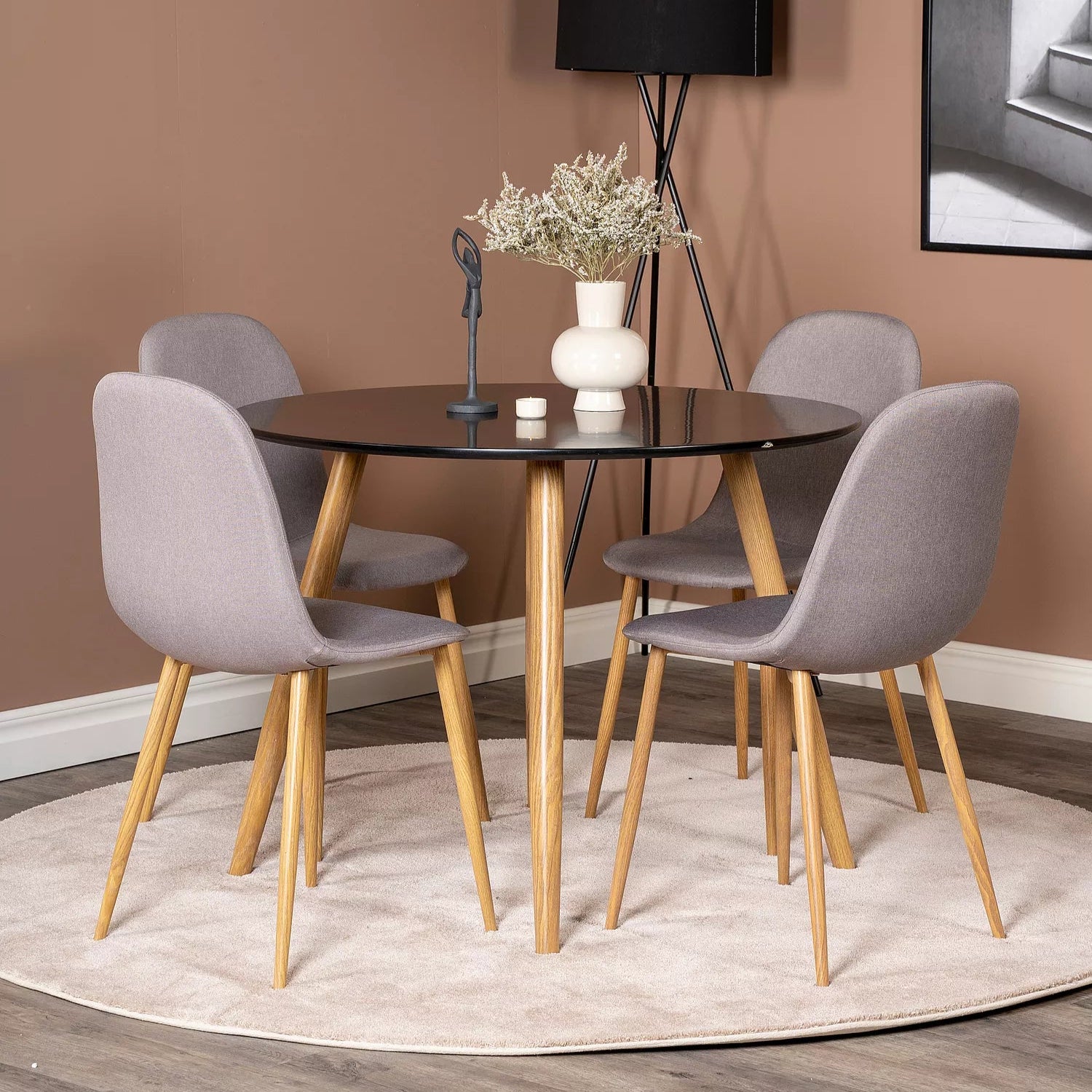Silla de Comedor en Polipiel Charla Gris