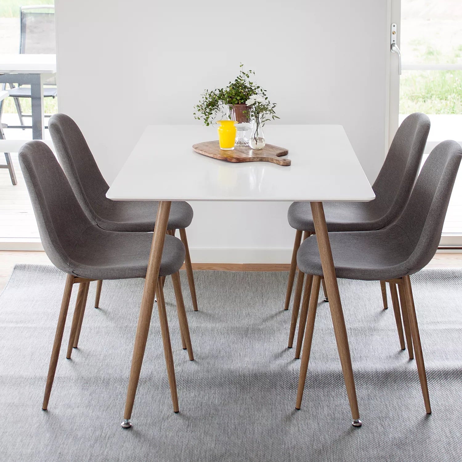 Silla de Comedor en Polipiel Charla Gris