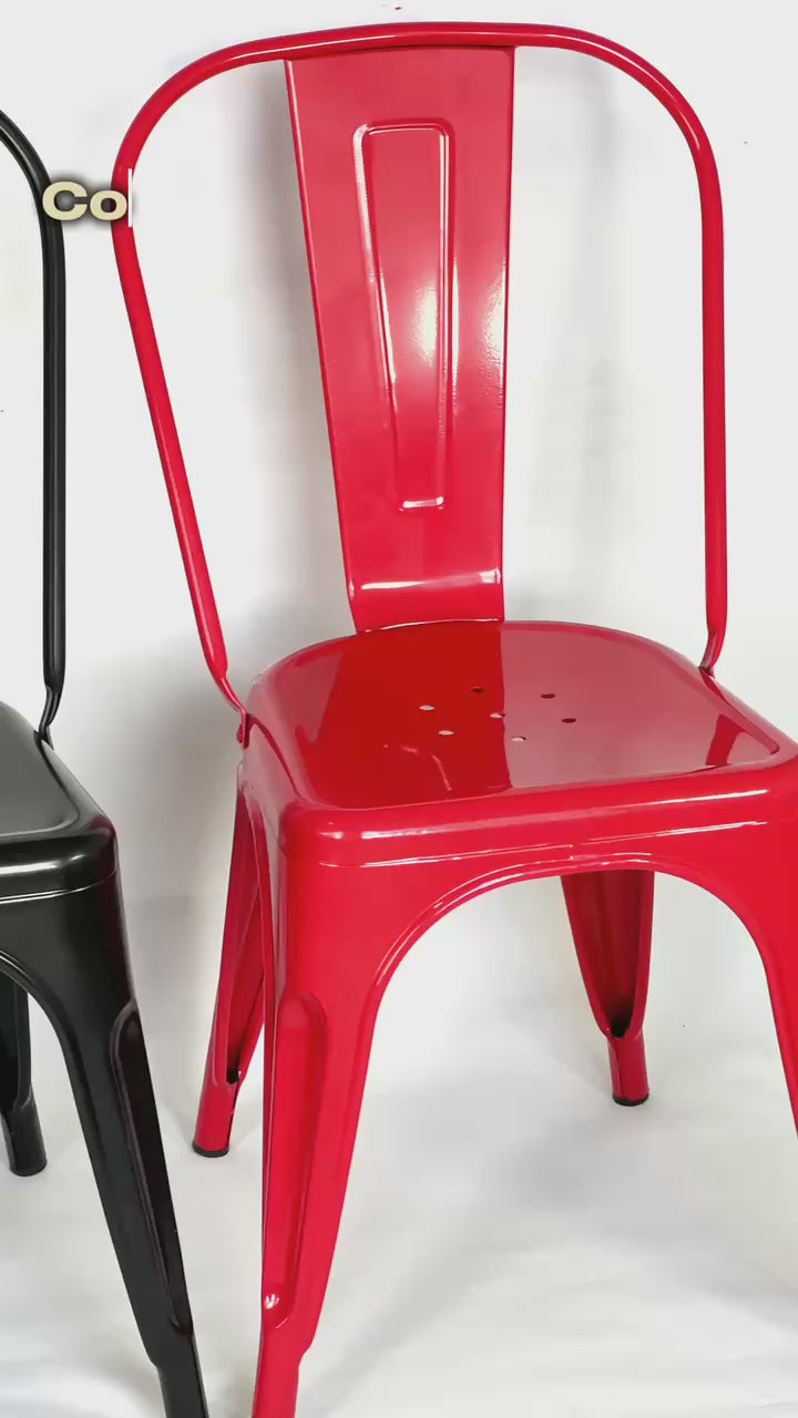 Pack De 4 Sillas de Comedor Metálica Lix Apilable